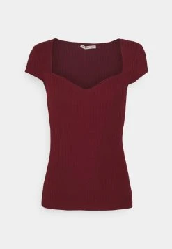 Lo mas barato ❤️ Anna Field Camiseta Básica - Dark Red, Mujer ⭐