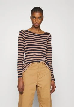 Cupón 🧨 Anna Field Camiseta De Manga Larga - Camel/dark Blue, Mujer ❤️