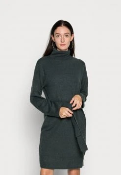 Toma de corriente 😍 Anna Field Vestido De Punto - Dark Grey, Mujer ⭐
