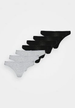 Lo mas barato 😀 Anna Field GEORGINA 7PP THONG COTTON - Tanga - Black/grey, Mujer 🥰 -Tienda barata Anna Field 068371459ed841fe8798526863dbf5cb