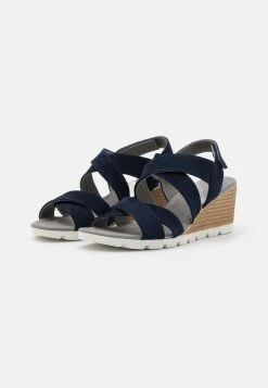 Gran venta ✔️ Anna Field LEATHER - Sandalias De Cuña - Blue, Mujer 🌟 -Tienda barata Anna Field 0b332b5c87f14b7d8bfdcaf0a8aed343