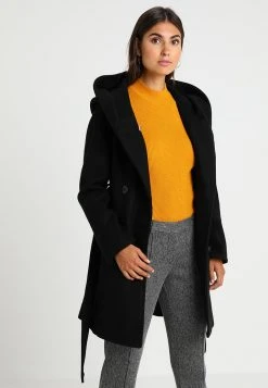 Barato 🔔 Anna Field DOUBLE BREASTED COAT WITH HOOD - Abrigo Clásico - Black, Mujer 🥰
