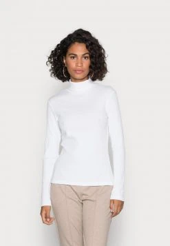 Toma de corriente 😉 Anna Field PERKIN NECK LONGSLEEVE - Camiseta De Manga Larga - White, Mujer 👏