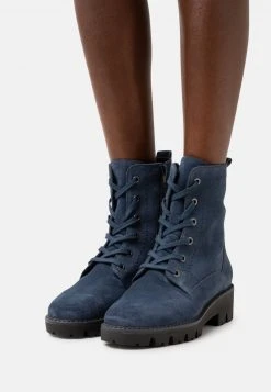 Venta al por mayor 🌟 Anna Field LEATHER - Botines Con Cordones - Dark Blue, Mujer ⌛