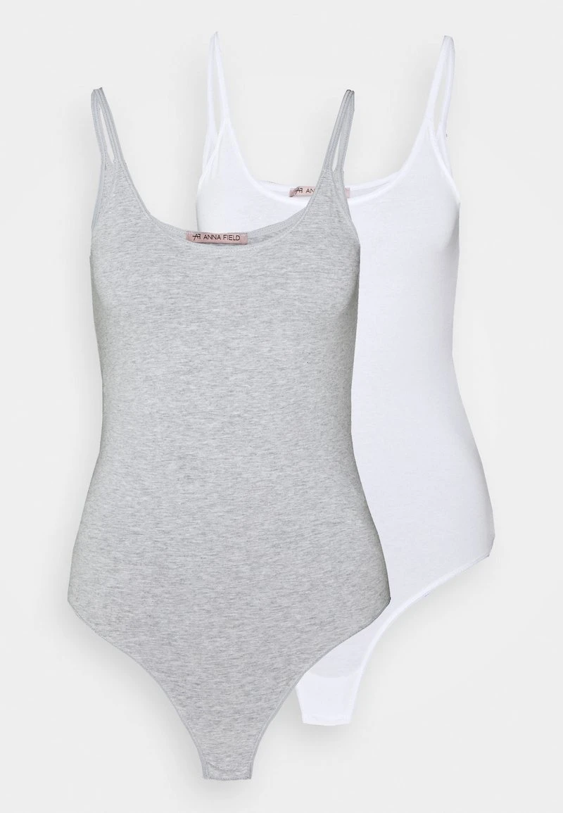 mejor venta ✔️ Anna Field 2PP STRING BODY - Body - White/mottled Light Grey, Mujer ⌛ 9 mejor venta ✔️ Anna Field 2PP STRING BODY - Body - White/mottled Light Grey, Mujer ⌛ - Imagen 7