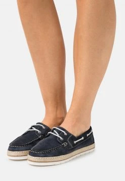 Promoción ⌛ Anna Field LEATHER - Zapatos Con Cordones - Dark Blue, Mujer 😉