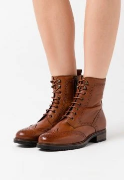 Comprar ⭐ Anna Field LEATHER - Botines Con Cordones - Cognac, Mujer 🥰