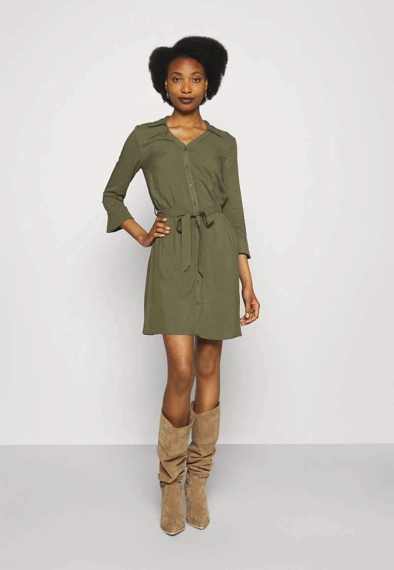 Nuevo ⭐ Anna Field Vestido Camisero - Olive, Mujer ⭐ 3 Nuevo ⭐ Anna Field Vestido Camisero - Olive, Mujer ⭐