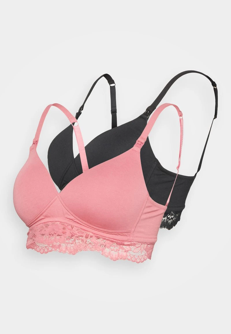 Toma de corriente 🥰 Anna Field 2PACK LACE MATERNITY BRA - Sujetador Básico - Black/pink, Mujer ❤️ 3 Toma de corriente 🥰 Anna Field 2PACK LACE MATERNITY BRA - Sujetador Básico - Black/pink, Mujer ❤️
