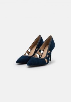 Nuevo 😀 Anna Field LEATHER - Tacones - Dark Blue, Mujer ⭐ -Tienda barata Anna Field 25e0edc4225c4444b39361de3b275f01