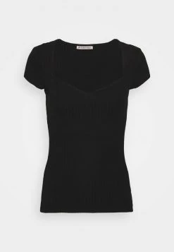 Para estrenar 👍 Anna Field Camiseta Básica - Black, Mujer ❤️