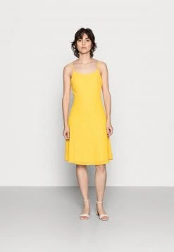 Descuento 💯 Anna Field STRAPPA FIT AND FLARE - Vestido Informal - Yellow, White, Mujer 🔥