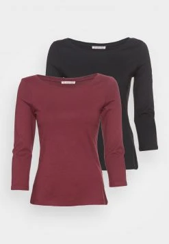 Lo mas barato ⌛ Anna Field 2 PACK - Camiseta De Manga Larga - Dark Red/black, Mujer 🔥 -Tienda barata Anna Field 2d859bfe466f419dad8748fdca3f75e3