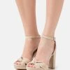 Venta express 🔥 Anna Field LEATHER - Sandalias De Tacón - Beige, Mujer 🛒