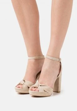 Venta express 🔥 Anna Field LEATHER - Sandalias De Tacón - Beige, Mujer 🛒