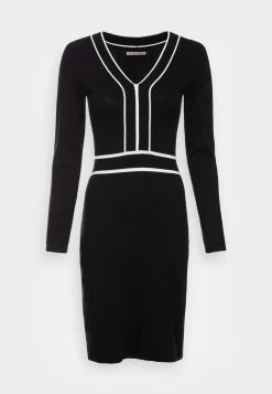 ofertas ⌛ Anna Field V NECKLINE CONTRAST COLOR DRESS - Vestido De Punto - Black/white, Mujer 😍 -Tienda barata Anna Field 309d94a9e1b143f2b4f0a88dbeb3b55f