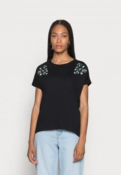 Para estrenar ❤️ Anna Field MANDALA DITSY FLOWER SHOULDER TEE - Camiseta Estampada - Black, Mujer 🌟