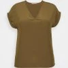 Toma de corriente ❤️ Anna Field Camiseta Básica - Khaki, Mujer ❤️