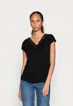 Presupuesto ⭐ Anna Field Camiseta Básica - Black, Mujer 🔔