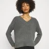 ofertas 🎉 Anna Field Jersey De Punto - Mottled Dark Grey, Mujer ⭐