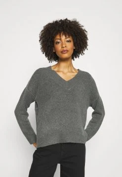 ofertas 🎉 Anna Field Jersey De Punto - Mottled Dark Grey, Mujer ⭐