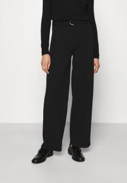 Gran venta 🤩 Anna Field BELTED FLARED LEG PANTS - Pantalones - Black, Mujer ⌛