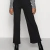 Venta express 🔔 Anna Field RIBBED WIDE LEG TROUSERS - Pantalones - Black, Mujer ⭐