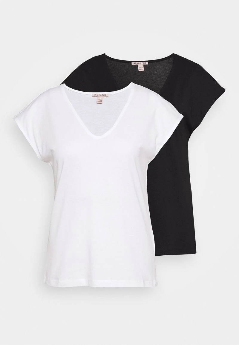 Gran venta 🔥 Anna Field 2 PACK - Camiseta Básica - Black/white, Mujer ✨ 7 Gran venta 🔥 Anna Field 2 PACK - Camiseta Básica - Black/white, Mujer ✨ - Imagen 5