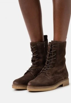 mejor venta 🌟 Anna Field LEATHER - Botines Con Cordones - Brown, Mujer ⌛