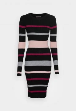 ofertas ✨ Anna Field REGULAR FIT STRIPES ⌛ DRESS - Vestido De Punto - Black/red/pink, Mujer ⭐ -Tienda barata Anna Field 43fdc5d68ef34a0faac6aeb82cdf3820
