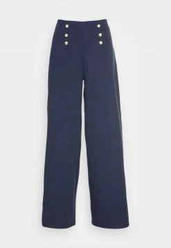 Las mejores reseñas de ❤️ Anna Field BUTTON WAIST WIDE LEG PANTS - Pantalones - Dark Blue, Mujer ⭐ -Tienda barata Anna Field 461f1736c14549bc8b87bda6943d86e5