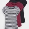 Venta al por mayor 😉 Anna Field 3 PACK - Camiseta Estampada - Black/dark Red/black, Mujer 🎁 -Tienda barata Anna Field 4fac91cd2ff54bb28023e66c69d76694