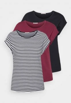 Venta al por mayor 😉 Anna Field 3 PACK - Camiseta Estampada - Black/dark Red/black, Mujer 🎁