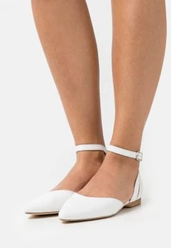 Nuevo 🎉 Anna Field LEATHER - Bailarinas Con Hebilla - White, Mujer ⌛