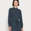 Mejor precio ⭐ Anna Field WOVEN BLOUSE 👏 DRESS PLEATS BELT - Vestido Informal - Dark Blue, Mujer 👍 -Tienda barata Anna Field 50b9a62fab2b443cb1956cb86ad1f5a3