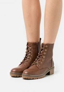 Nuevo 🛒 Anna Field Botines Con Cordones - Cognac, Mujer 🎉