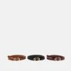Descuento ✔️ Anna Field 3 PACK - Cinturón - Black/bordeaux/cognac, Mujer 🛒