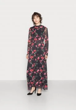 Promoción ⭐ Anna Field MAXI HIGH NECK 😍 DRESS - Vestido Largo - Black/orange, Mujer ✔️