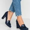 ofertas ❤️ Anna Field LEATHER - Tacones - Dark Blue, Mujer 🧨