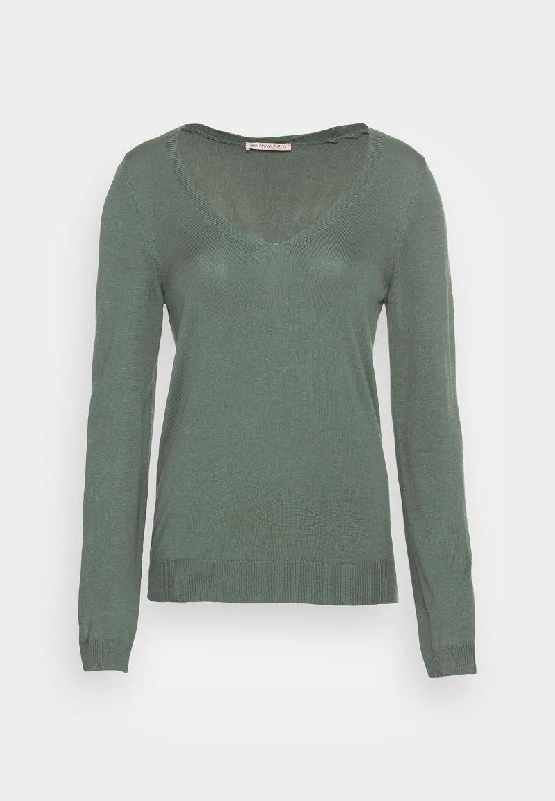 Comprar 🔥 Anna Field OPEN V NECK JUMPER - Jersey De Punto - Green, Mujer ⌛ 6 Comprar 🔥 Anna Field OPEN V NECK JUMPER - Jersey De Punto - Green, Mujer ⌛ - Imagen 4