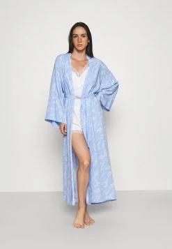 ofertas ✨ Anna Field LISHA LONG PRINTED ROBE - Albornoz - Blue Denim, Mujer ⌛ -Tienda barata Anna Field 6daab22abae24a0b80734d0f68f6c346