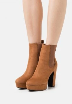 Mejor precio 😀 Anna Field Botines Con Plataforma - Cognac, Mujer ⌛