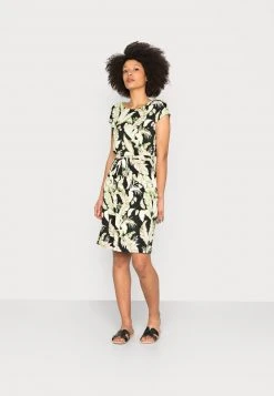 Barato 👍 Anna Field Vestido Ligero - Black/green, Mujer ✔️