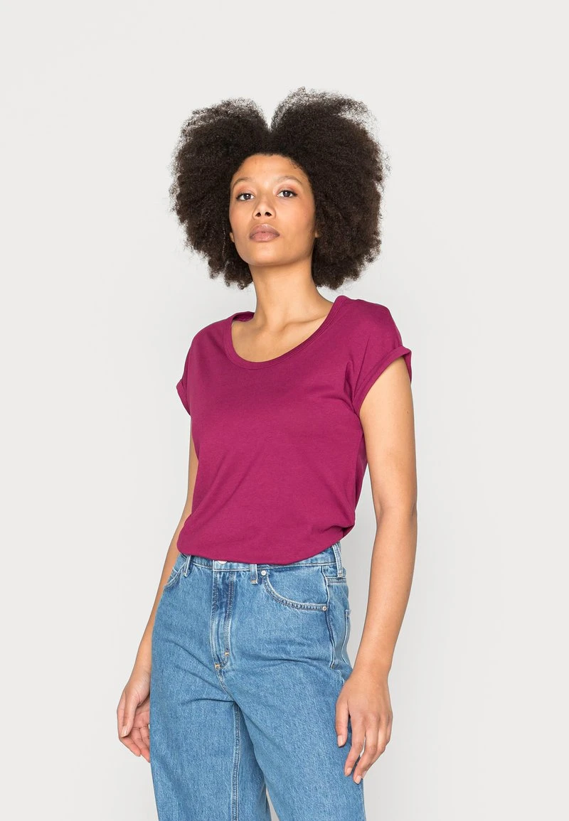 Toma de corriente 🤩 Anna Field Camiseta Básica - Dark Red, Mujer ✨ 3 Toma de corriente 🤩 Anna Field Camiseta Básica - Dark Red, Mujer ✨