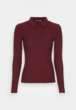 Mejor precio 🥰 Anna Field RIBBED POLO LONGSLEEVE - Camiseta De Manga Larga - Dark Red, Mujer ❤️ -Tienda barata Anna Field 7b605d423b444246bec8aaa513ccd0cd