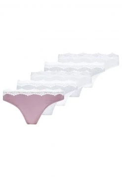 Comprar 🧨 Anna Field CANDY 5 PACK THONG - COTTON/ LACE - Tanga - Grey/pink/white, Mujer ✨