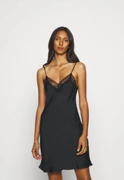Presupuesto ✨ Anna Field 🔥 HAMMERED SATIN NIGHTIE - Camisón - Black, Mujer ❤️