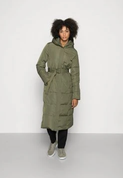Presupuesto ✨ Anna Field LONG COAT WITH HOOD - Abrigo De Invierno - Khaki, Mujer ⌛