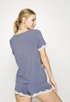 Gran venta 🔔 Anna Field LACE TRIM SHORT SET - Pijama - Blue, Mujer 🎉 -Tienda barata Anna Field 873d92432a5d4ce39b35f102d24ea23b