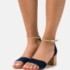 Nuevo 🛒 Anna Field LEATHER - Sandalias - Dark Blue, Mujer 😍